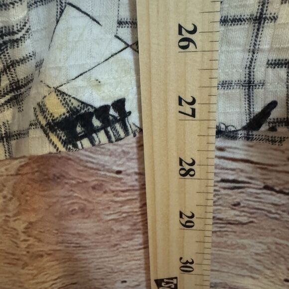 Natural Issue Men's L Black White Golf Polo Shirt Novelty Pattern Short Sleeve - Picture 5 of 6